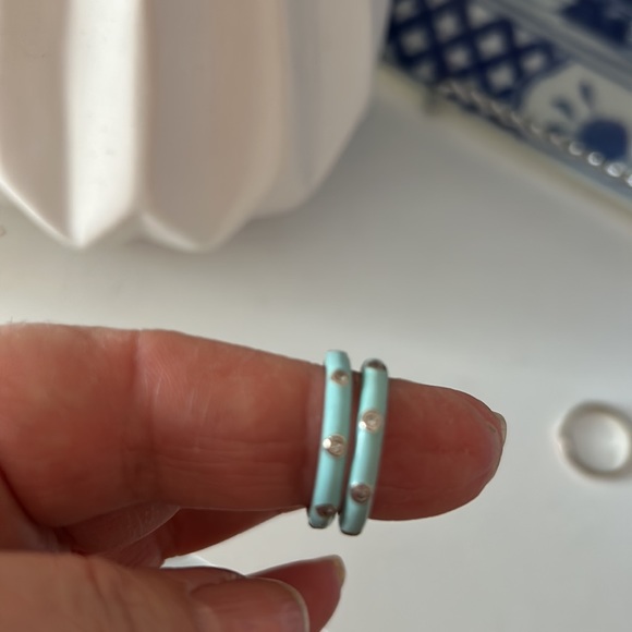 LIMLIM 3 stackable rings [2 ceramic and 1 silver crystals] - Picture 6 of 9